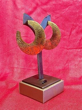 2” Ethnic Handcrafted Brass Crescent Hoop